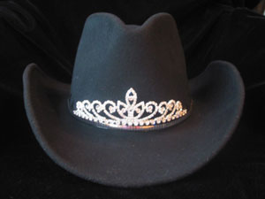 Texas Tiara in Black w/Silver Band