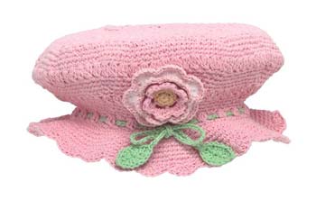 Pinky flower cap