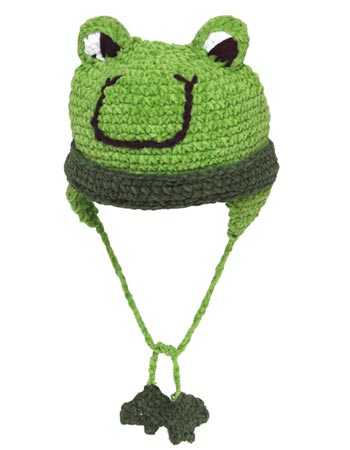 Knit froggie cap