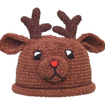 Chenille Reindeer Hat