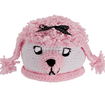 Pink poodle cap