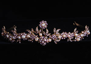 Lavender Pearl Tiara