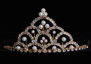 Gold Pearl Hill Tiara