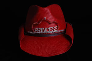 Texas Tiara in Red w/Princess